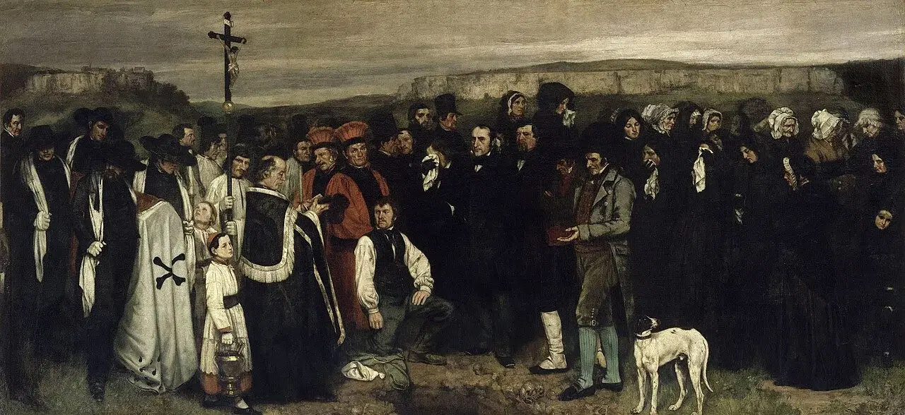 Un entierro en Ornans by Gustave Courbet