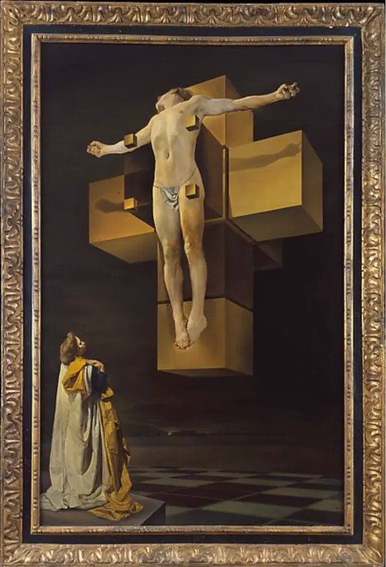 Crucifixion (Corpus Hypercubus) by Salvador Dali