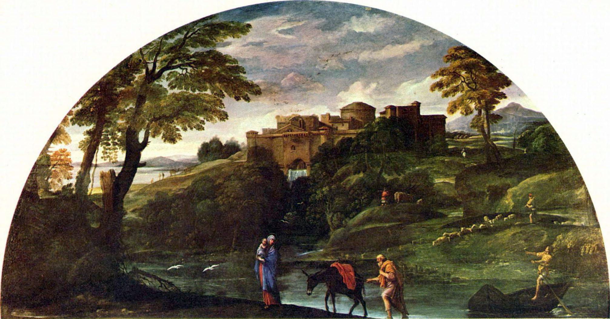 Paisaje con la huida a Egipto by Annibale Carracci