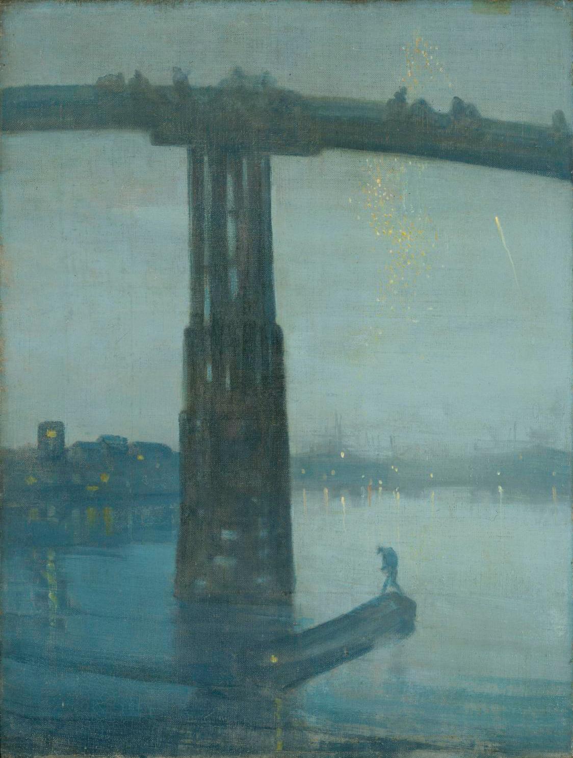 Nocturno: Azul y Oro – Viejo Puente de Battersea by James Abbott McNeill Whistler