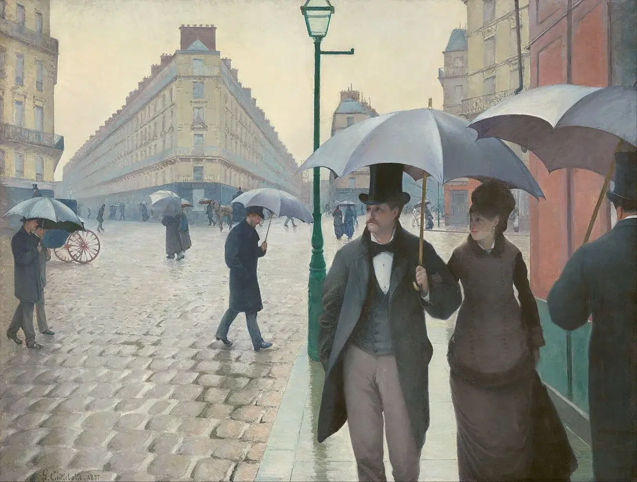 Calle de París; día lluvioso