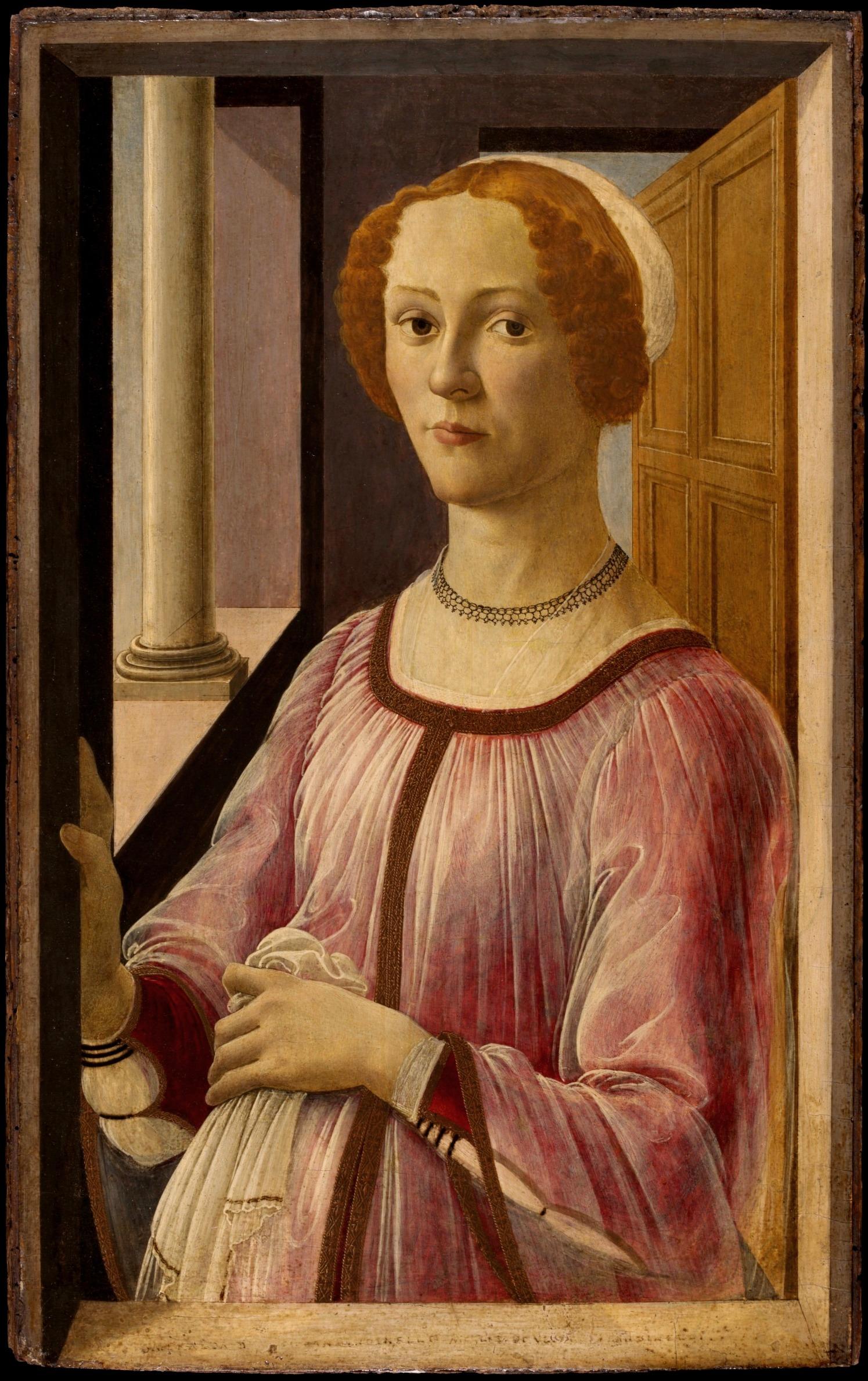 Portrait of a Lady Known as Smeralda Brandini by Sandro Botticelli
