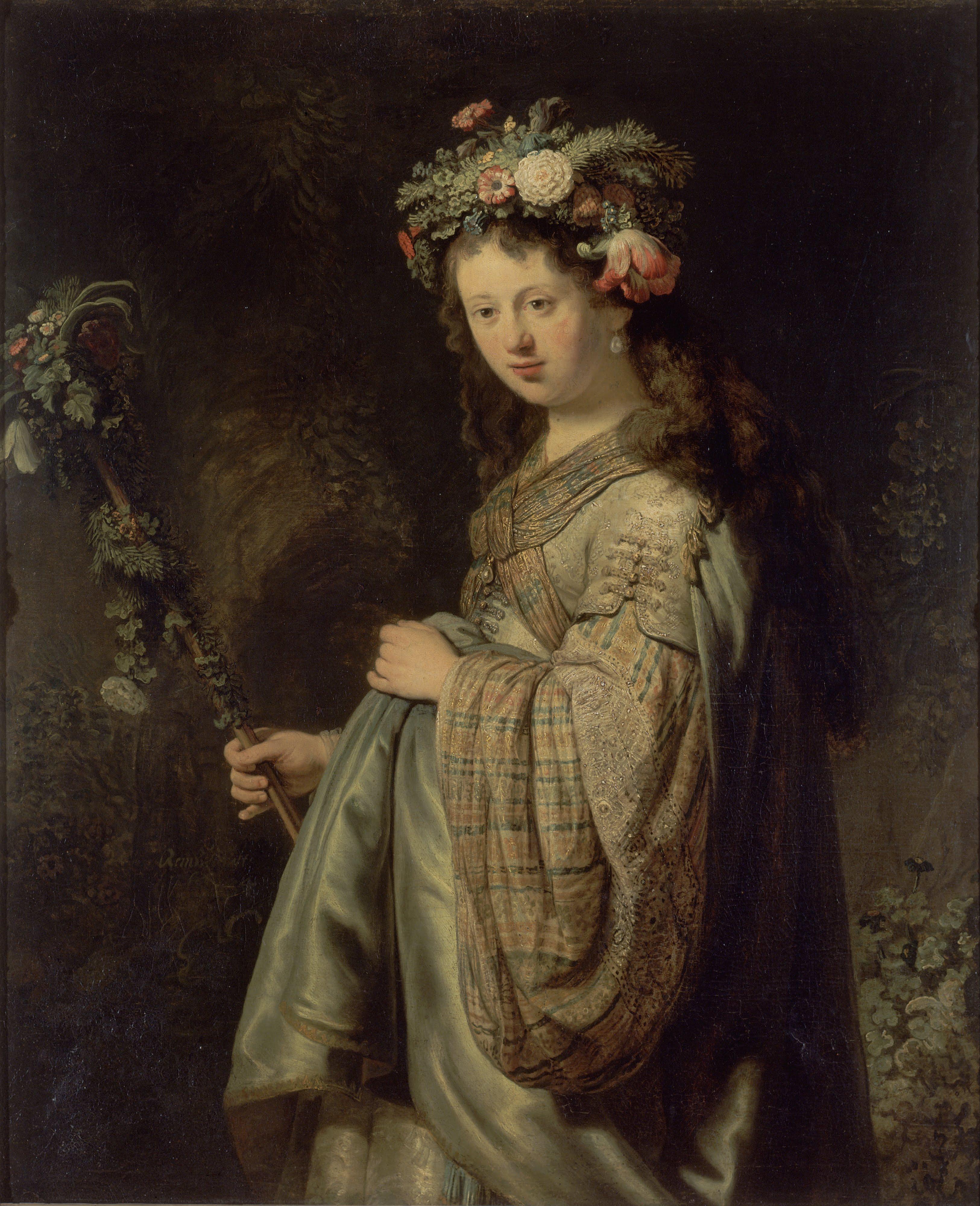 Saskia as Flora by Rembrandt van Rijn