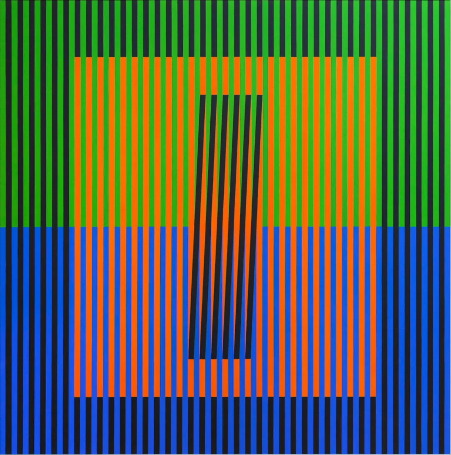 Couleur Additive N°353, Paris, 2016 Acrylic paint on aluminum 120 x 120 cm.
