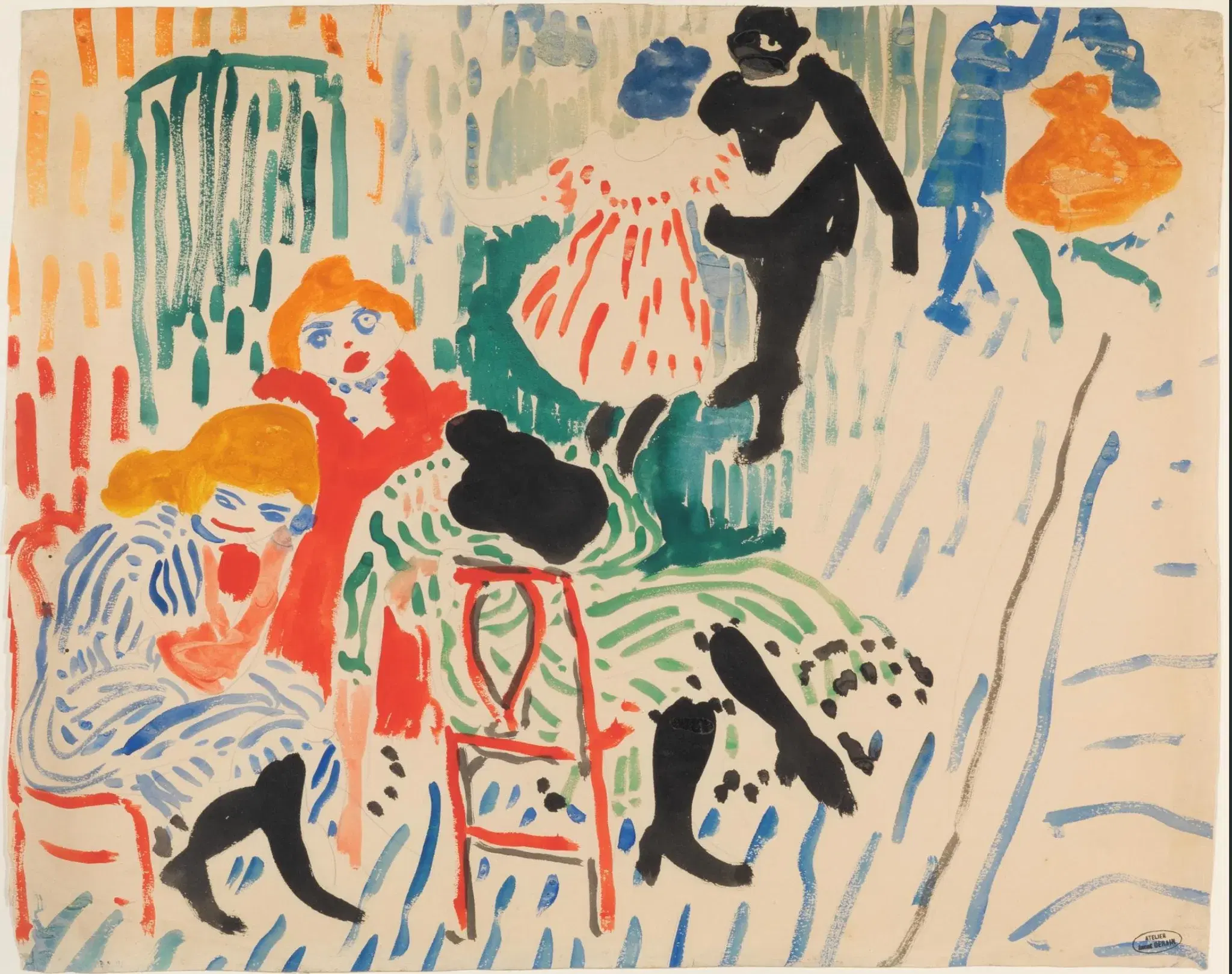 André Derain (1880, France - 1954, France)  Les filles  [1905 - 1906]