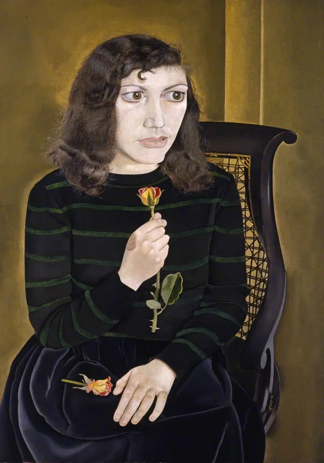 Girl with Roses; Lucian Freud