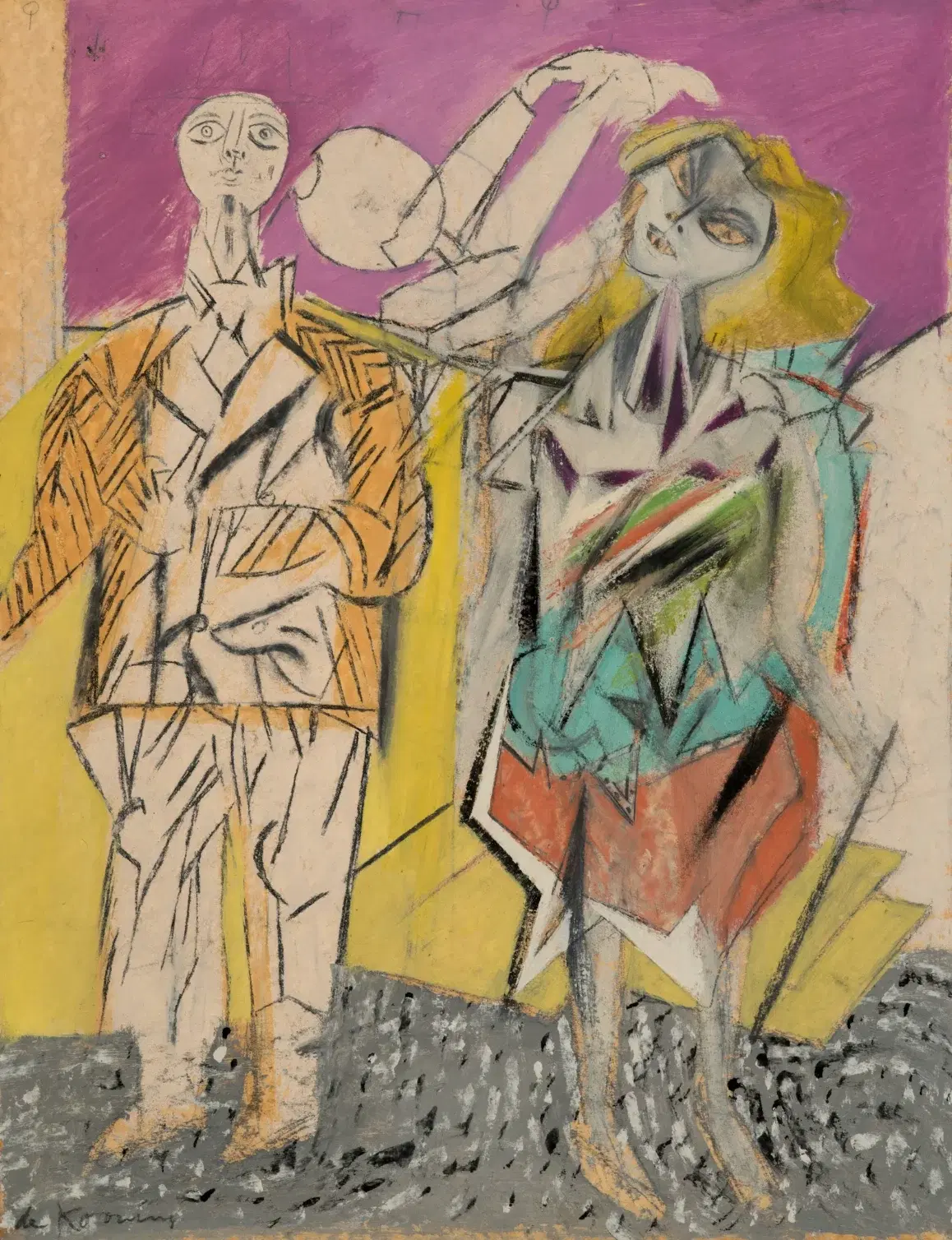 Untitled [man and woman], about 1947–48  Willem de Kooning