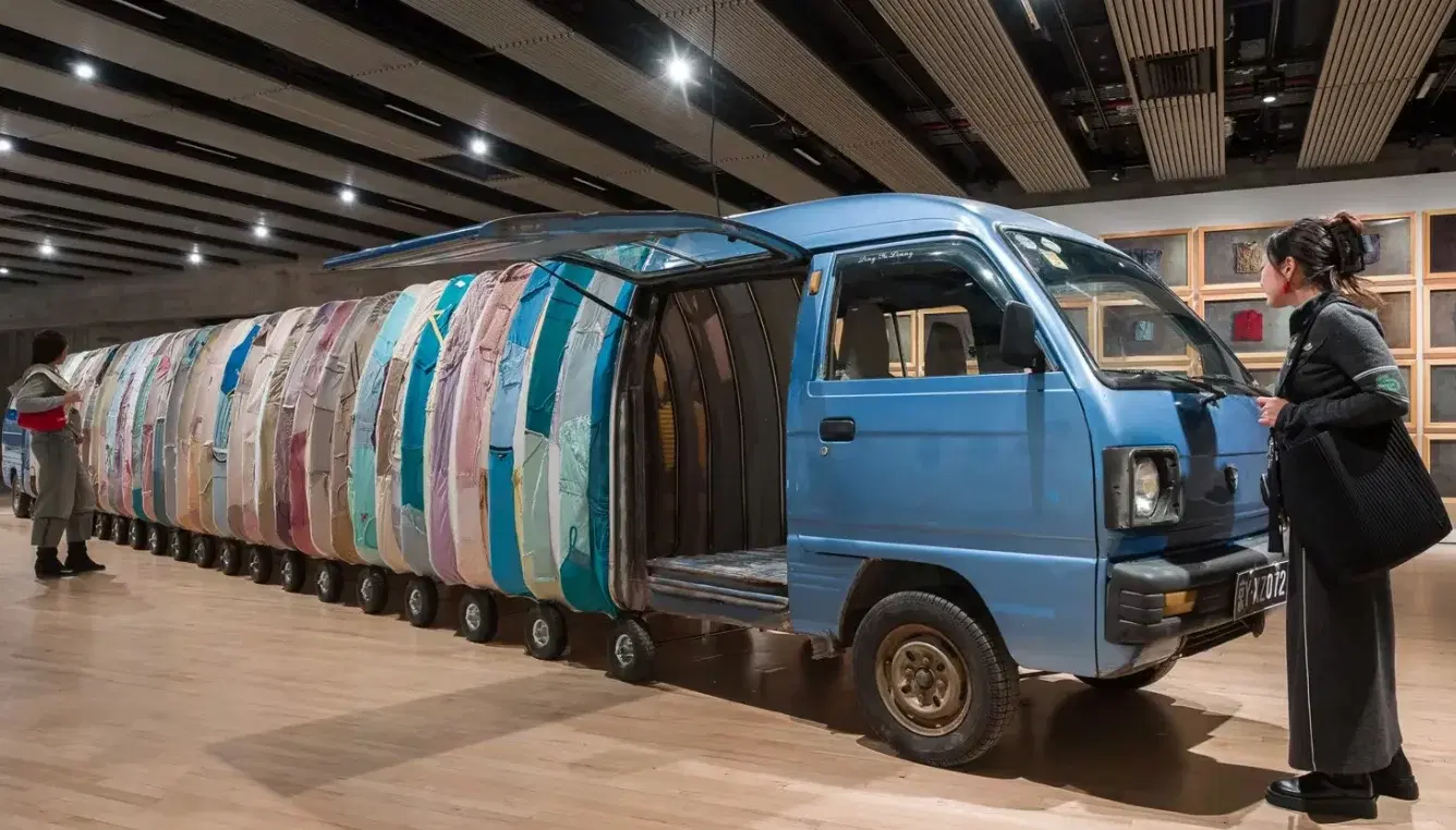 Installation view of Yin Xiuzhen: Heart to Heart