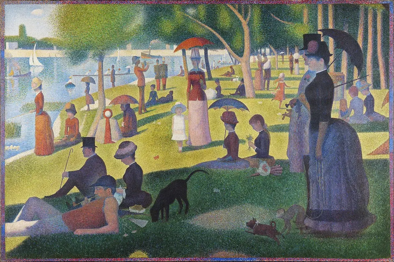 Tarde de domingo en la isla de la Grande Jatte by Georges Seurat