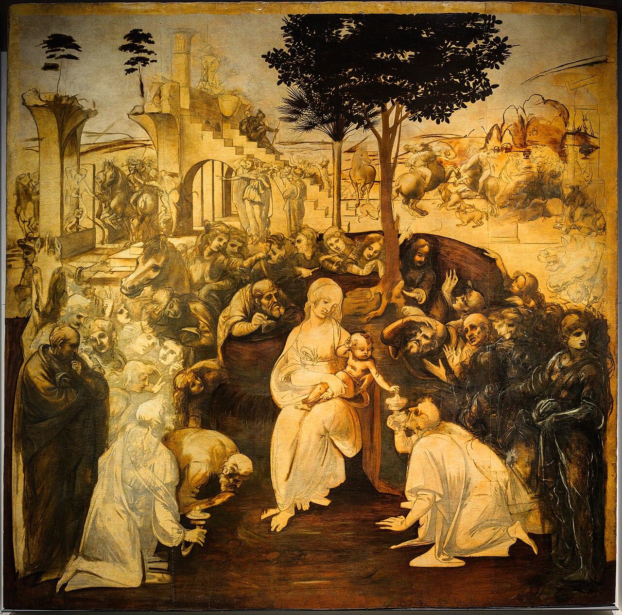 Adoration of the Magi by Leonardo di ser Piero da Vinci
