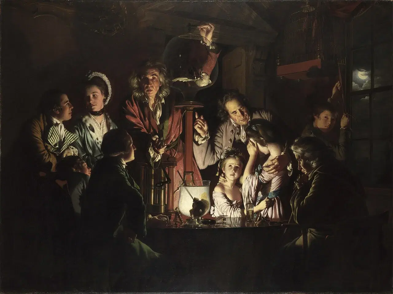 Experiment on a Bird in the Air Pump by Joseph Wright of Derby