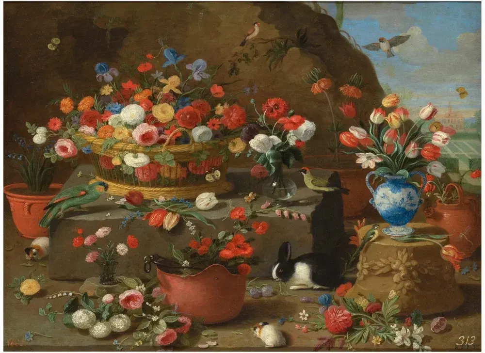 Jan van Kessel el Viejo, Bodegón de flores