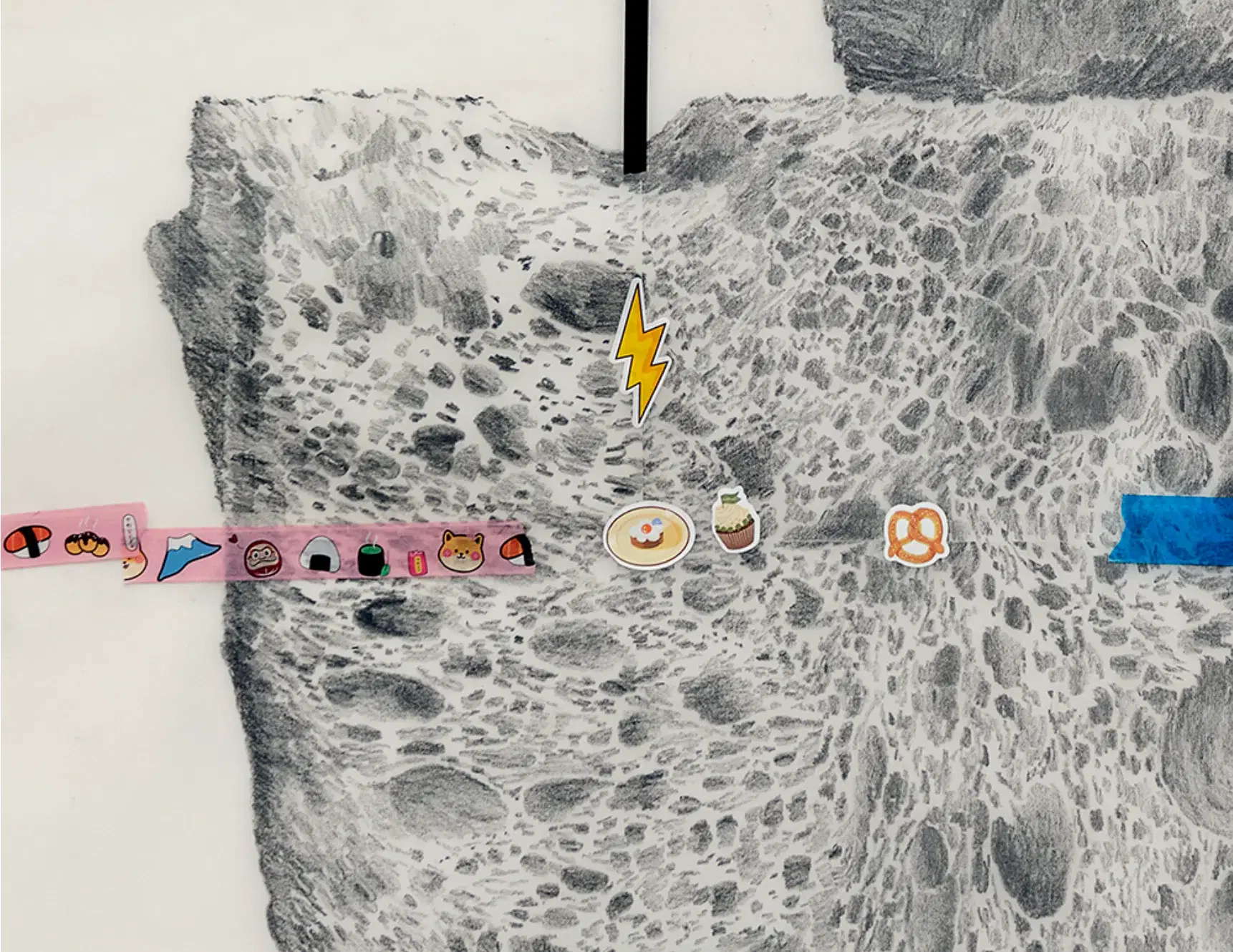 Ester Partegàs. Detalle de "knead, penetrate, let go (lighting bolt pretzel)", 2024.