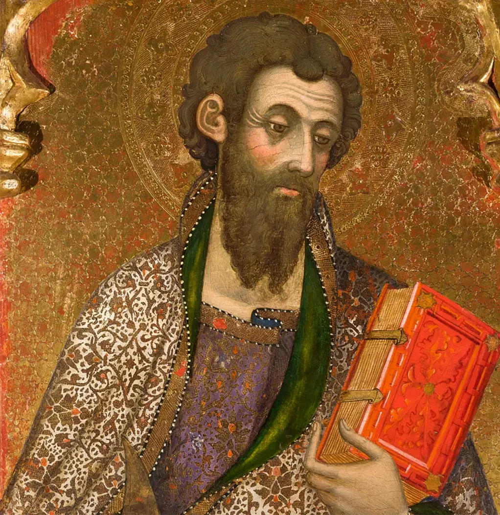 Pere Serra, Saint Bartholomew and Saint Bernard of Clairvaux, c. 1395. Vic, Museu Episcopal de Vic