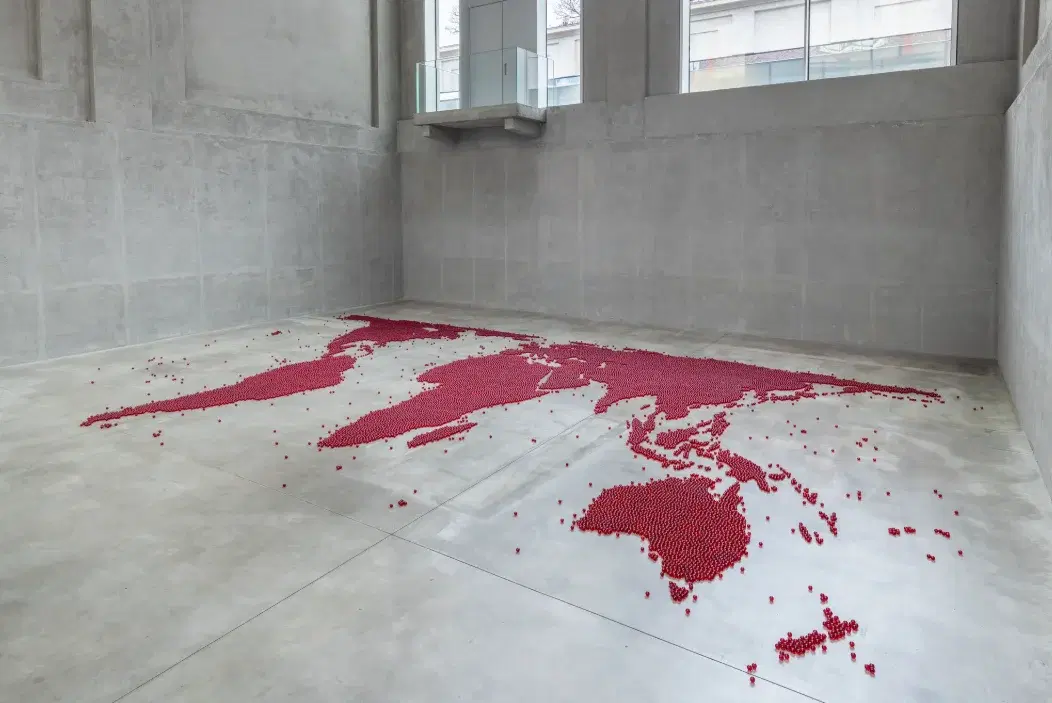 Mona Hatoum, Map (red), 2026