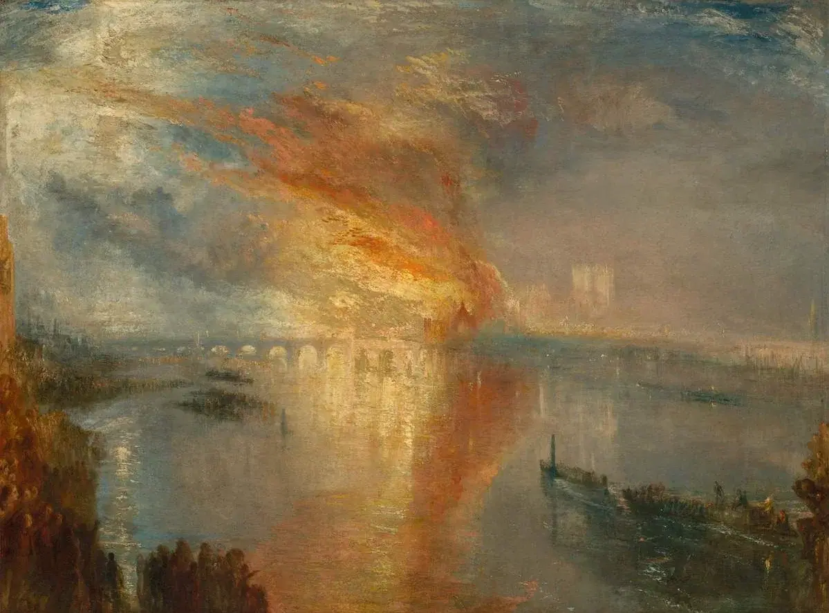 Painting JMW Turner The Burning of the Houses of Lords and Commons
